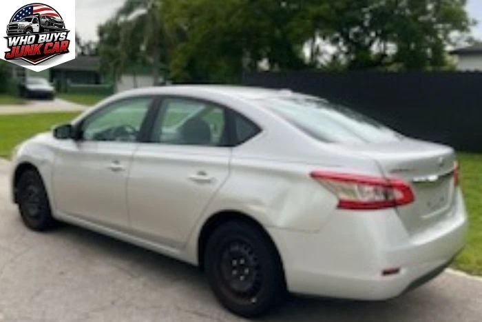 Damaged Subaru vehicle ready for a junk car buyer